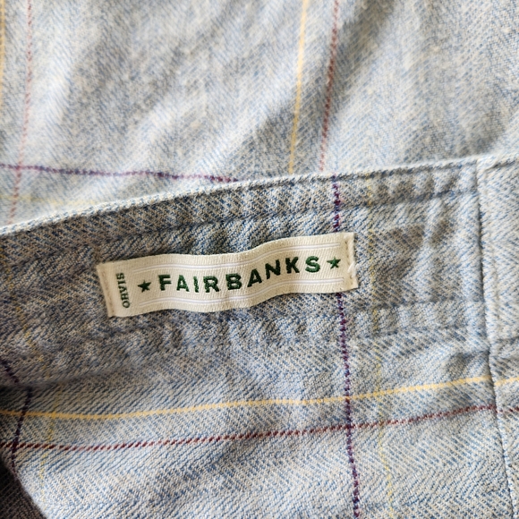 Orvis Fairbanks Shirt Mens Med Light Check Flannel Button Up SUEDED ELBOW Patch - Picture 11 of 14